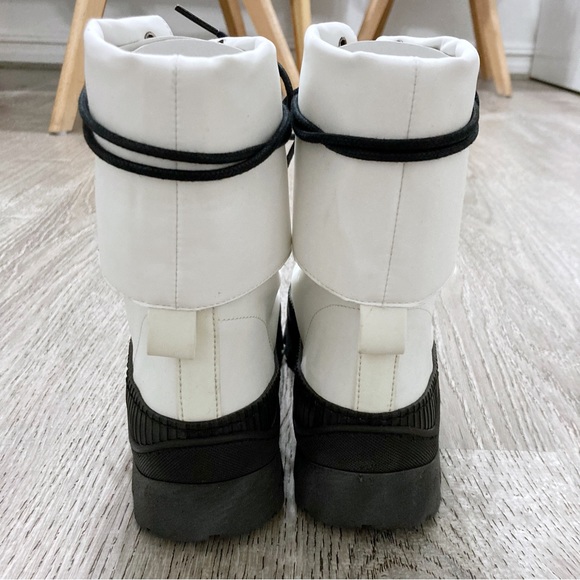 Free People Goldie Lug Sole Lace Up Combat Boots Black/White Size 36/US 6 NWT - Picture 5 of 15